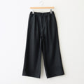 WOOL FLANNEL EASY WIDE PANTS #9800 CHARCOAL [GNMDS2052WF]