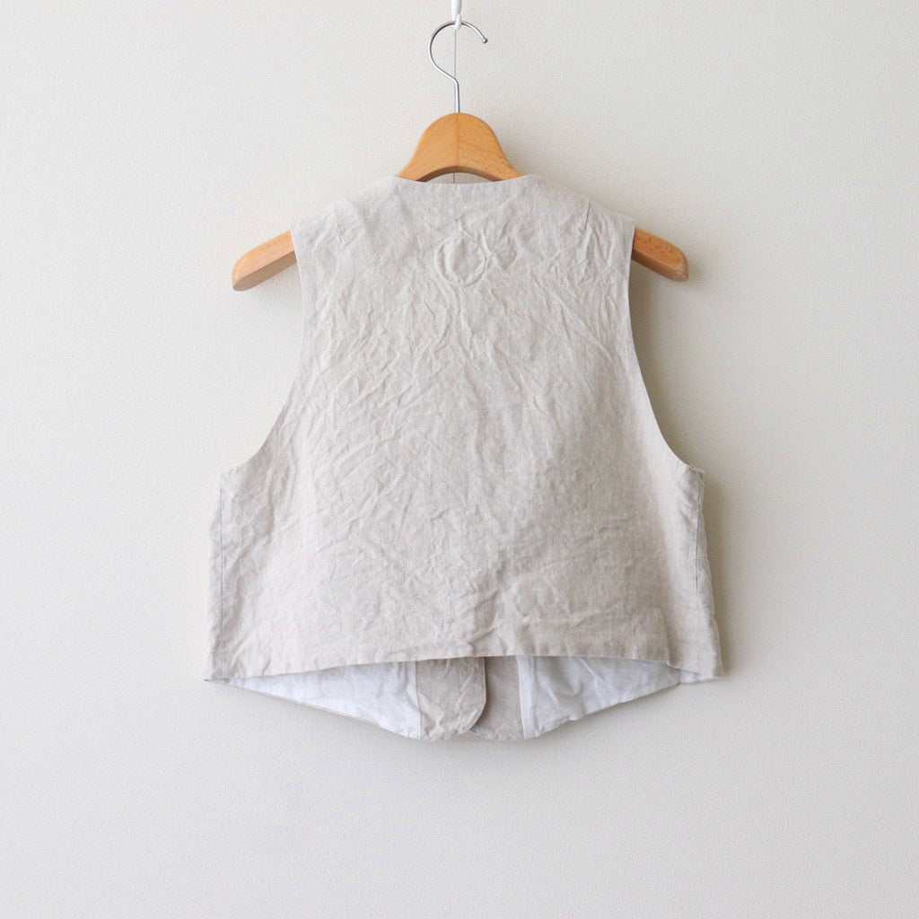 Binet Linen Vest #Oatmeal [A232251TJ728]