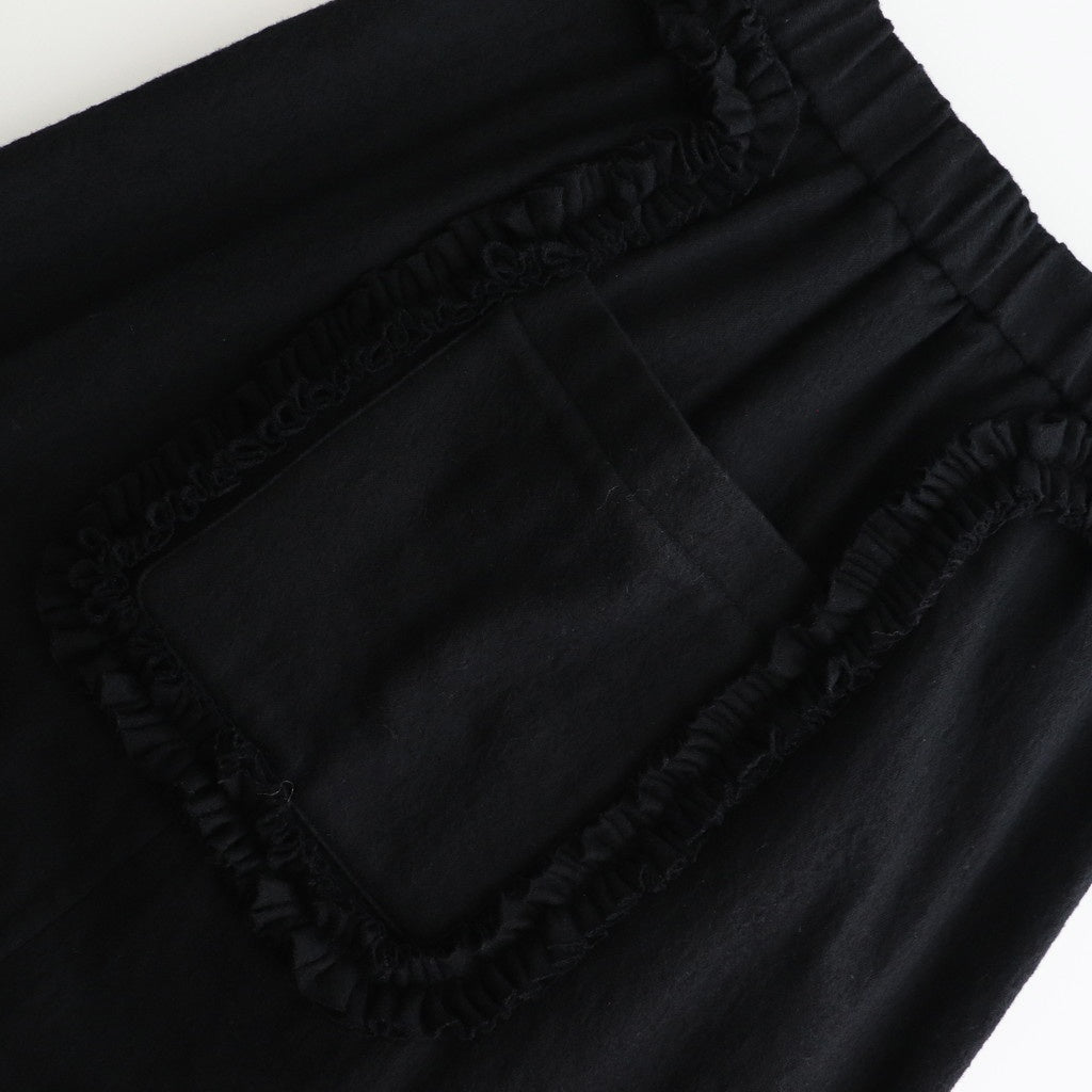 FRILL DECORATION SKIRT #Black × Black [no.7130]