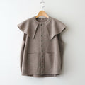 静寂：Knit cape vest #dark beige [13253-14106]