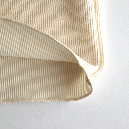 Corduroy like pullover polo #Ivory [1477-001]