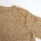 mohair & shetland wool jumbo loop knit jacket #camel [WVFL-UW130]