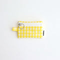 FLAT POUCH MINI #GINGHAM YELLOW [TMB-2352A]
