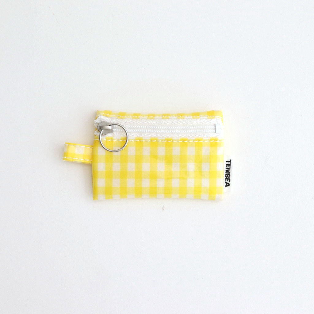 FLAT POUCH MINI #GINGHAM YELLOW [TMB-2352A]