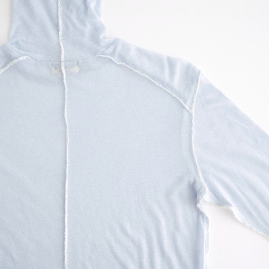 cashmere & supima cotton gauze jersey turtle-neck Tee #light blue [WXFL-UW104]