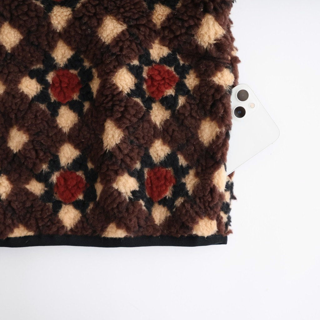 Station floor pattern blouson #Brown [262809]