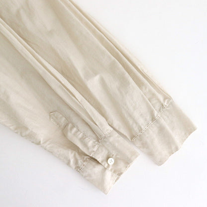 G.D COTTON SILK STAND COLLAR LONG SHIRT #Ivory [no.7366]