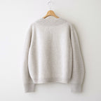 woolen cotton & silk nep wool tweed-knit P/O #grayge tweed [WXFL-UW124]