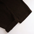 Bishu original wool herringbone tuck pants #brown herringbone [TS243PT099]