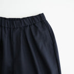 WOOL SERGE 2TUCK WIDE EASY PANTS #3900 NAVY [GNMDS2502WS]