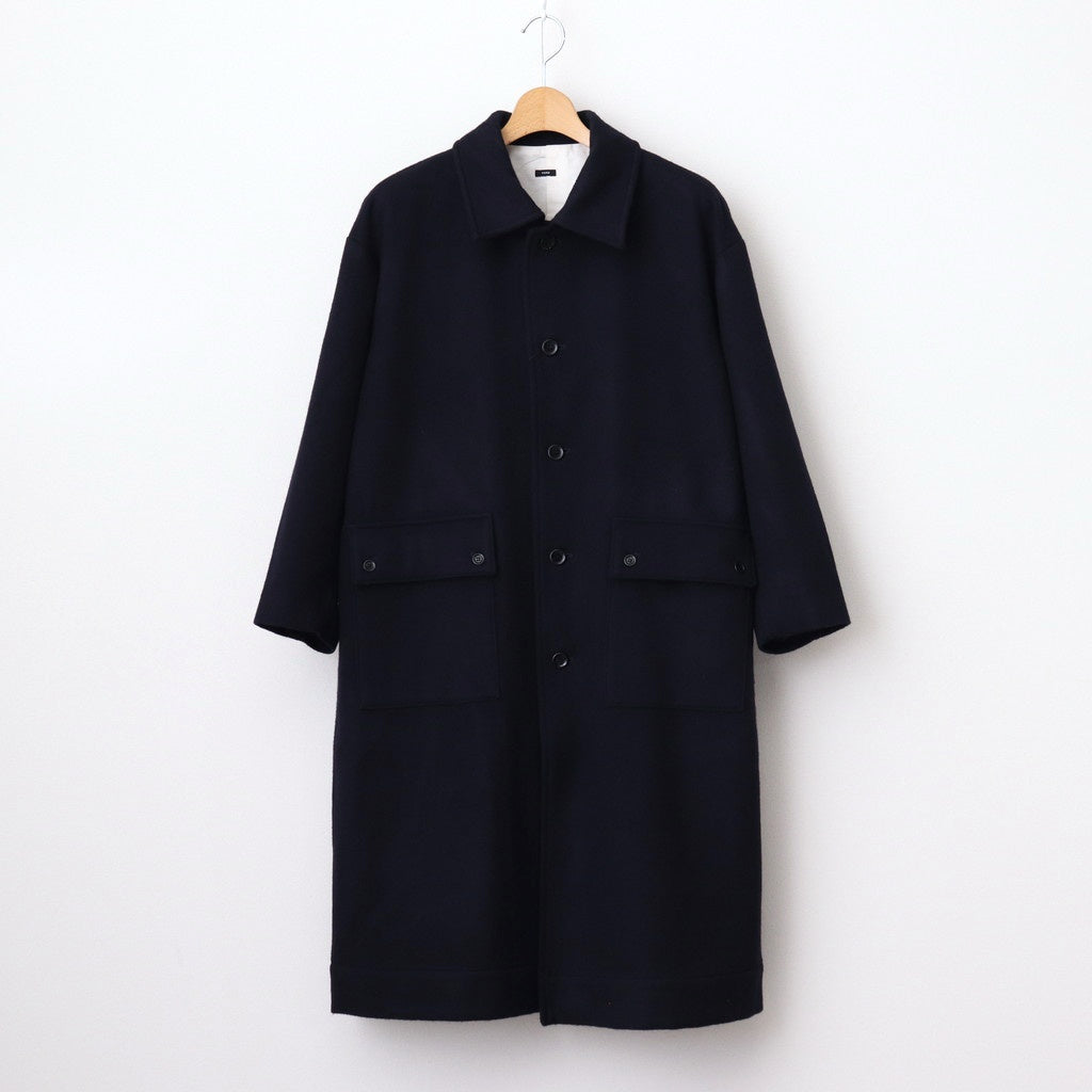 Wool cashmere beaver stand collar coat #Navy [TS243CO080]