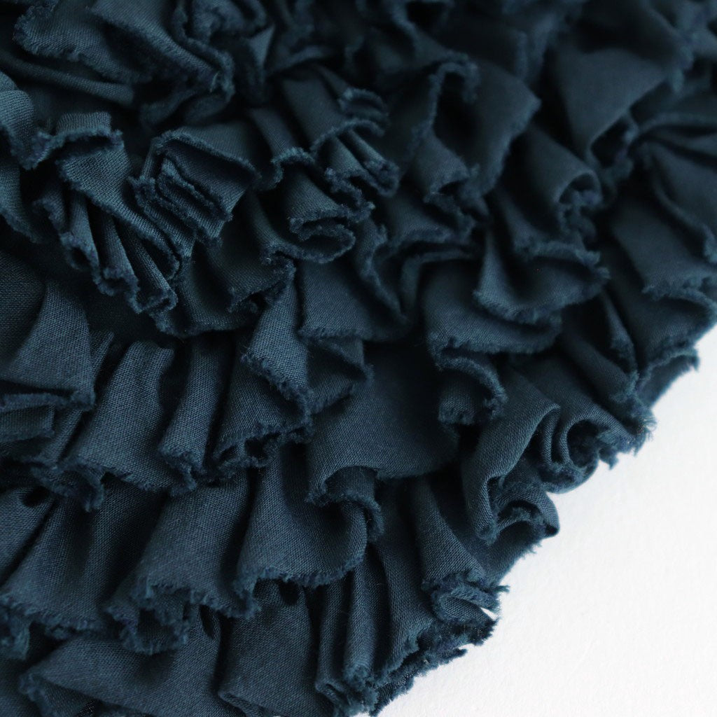 G.D COTTON SILK FRILL COLLAR #Navy [no.7369]