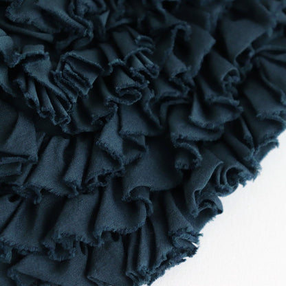 G.D COTTON SILK FRILL COLLAR #Navy [no.7369]