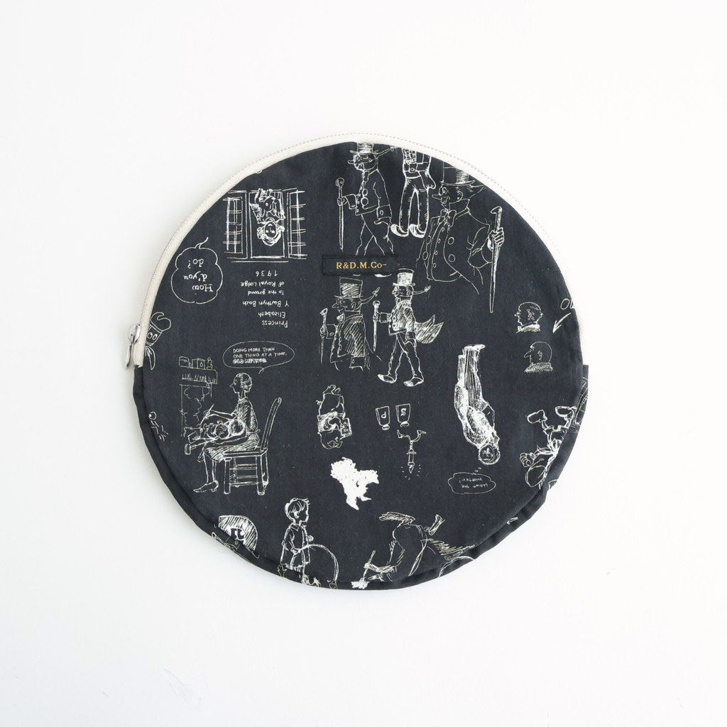 GRAFFITI CIRCLE POUCH (L) #Black [no.7951]