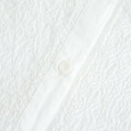 60s ORGANIC CAMBRIC WITH EMB BANDED COLLAR EMB TUNIC #9000 WHITE [NMDS26222]