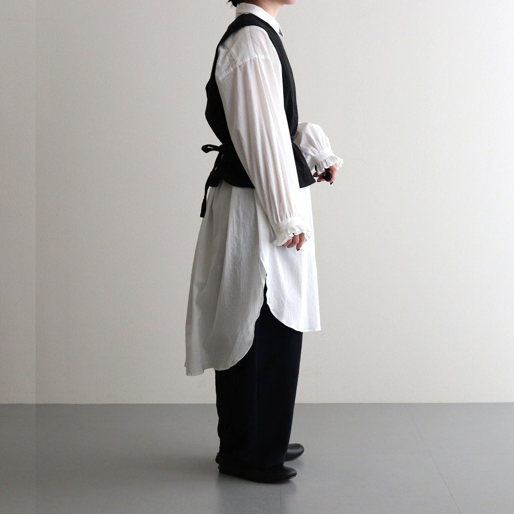 薄氷の汀 Tucked kraplap vest #black [TLF-125-ac001-tp]