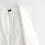 GARMENT DYE LAWN SHIRRING VEST #White [no.7521]