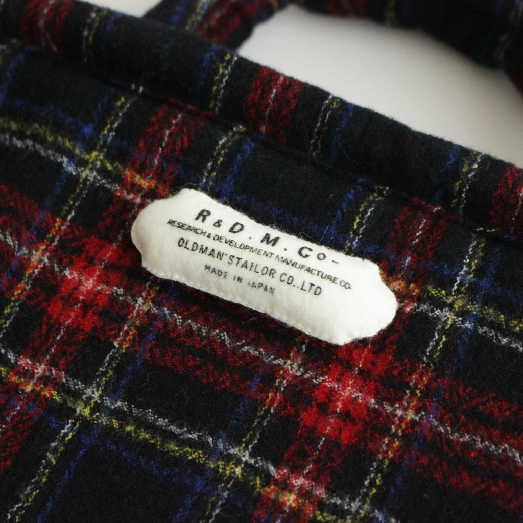 WOOL TARTAN CHECK MARCHE BAG #BLACK STEWART [no.6543]