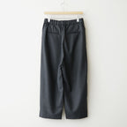 WOOL SERGE 2TUCK TAPERED EASY PANTS #9800 CHARCOAL [GNMDS2501WS]