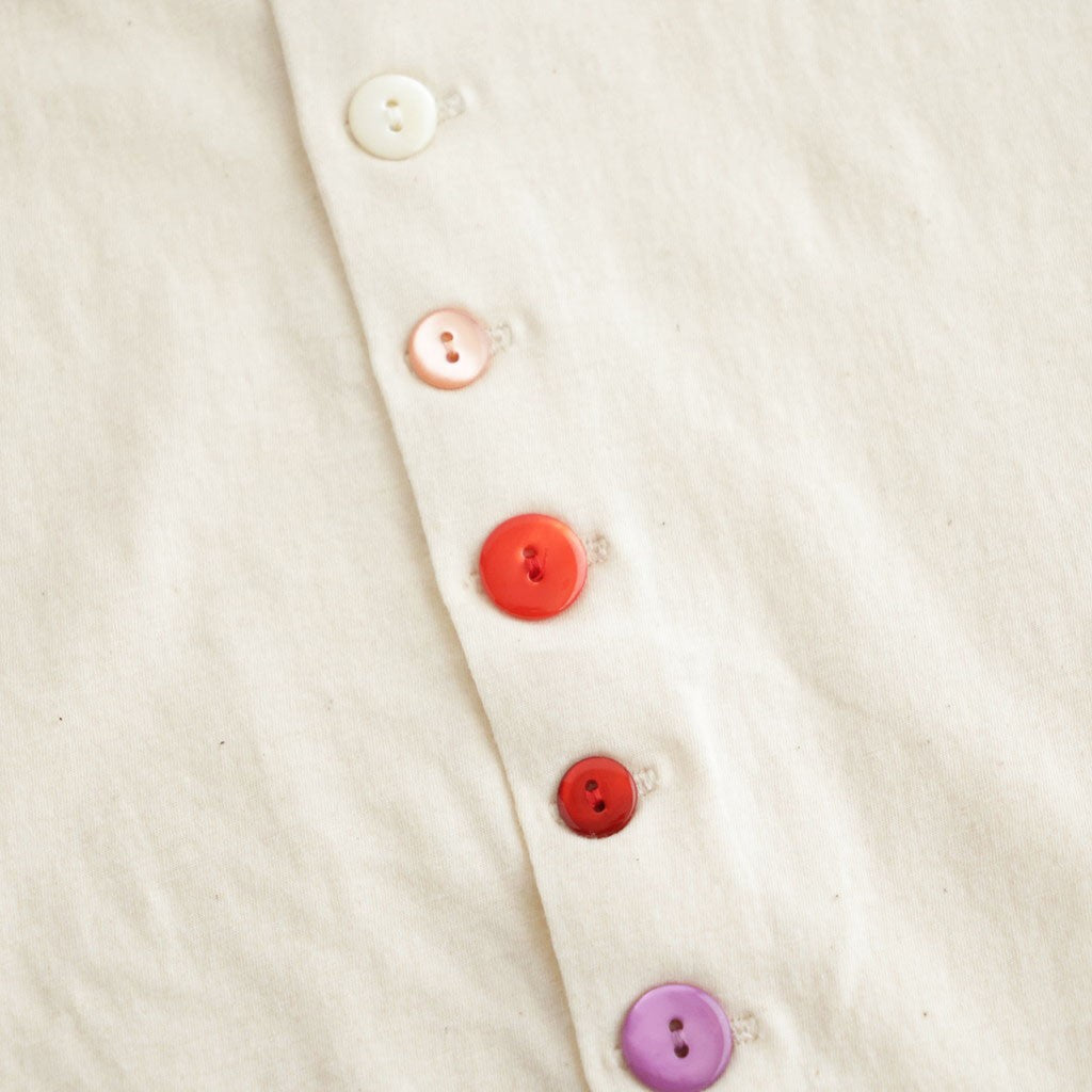 DROP CANDY BUTTON NO SLEEVE T #Natural [no.8194]