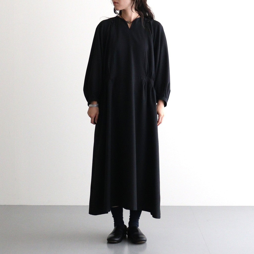 記憶の庭 Billowy sleeve dress #Black [26F-SH045-RP]