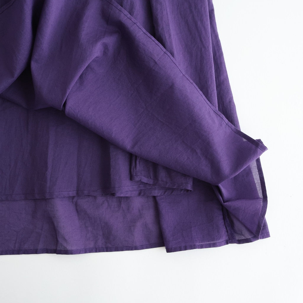 80s ORGANIC COTTON VOILE NO/SLEEVE PULLOVER DRESS WITH MINI PINTUCK #2700 PURPLE [NMDS26244]
