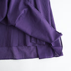 80s ORGANIC COTTON VOILE NO/SLEEVE PULLOVER DRESS WITH MINI PINTUCK #2700 PURPLE [NMDS26244]