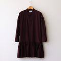 静寂の欠片 Gathered peplum blouse #burgundy [TLF-125-sh001-la]
