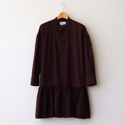 Gathered peplum blouse #burgundy [TLF-125-sh001-la]