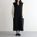 思惟と影 Layered panel dress #black [TLF-226-OP002-mc]