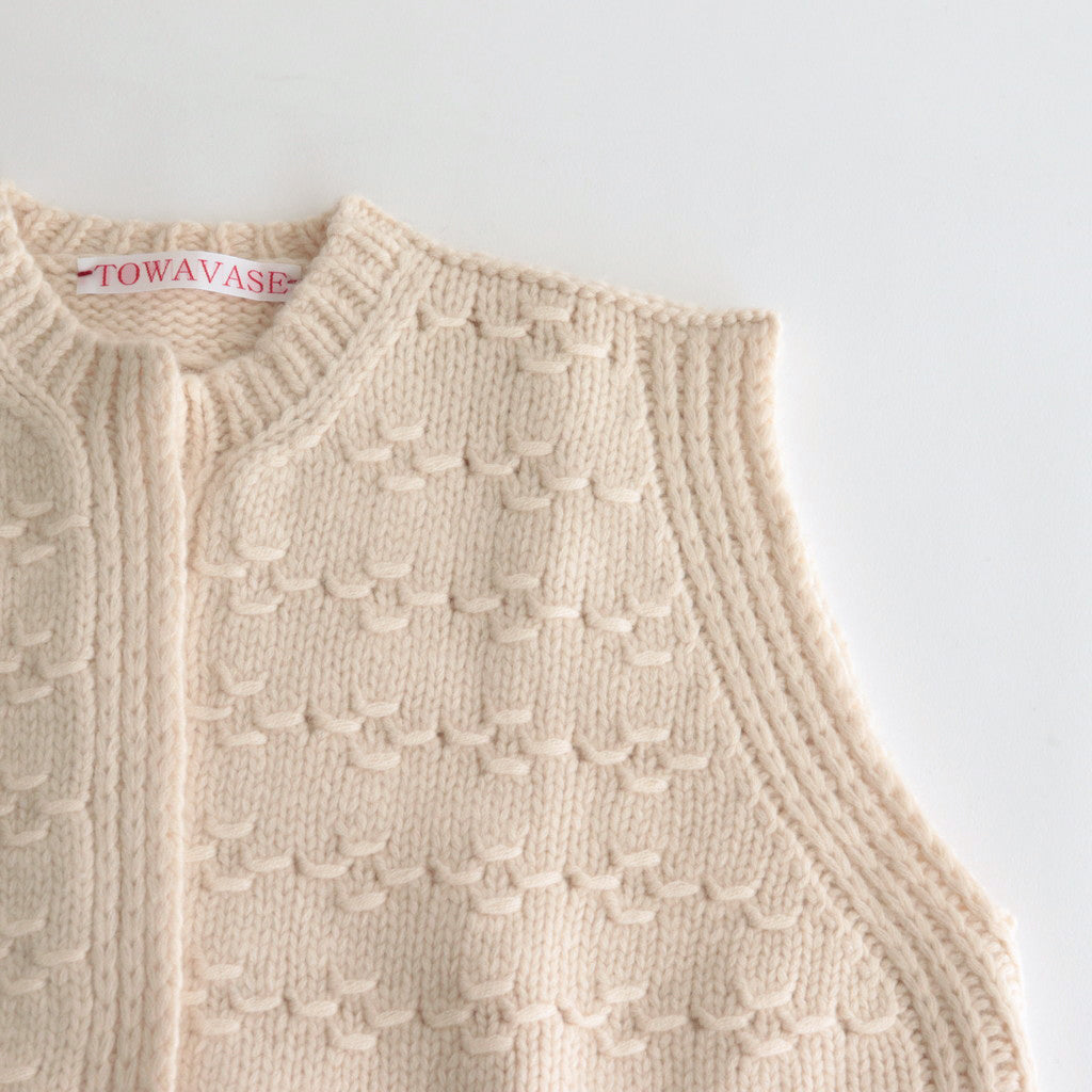 PANIER NO SLEEVE CARDIGAN #IVORY [26-0051A]