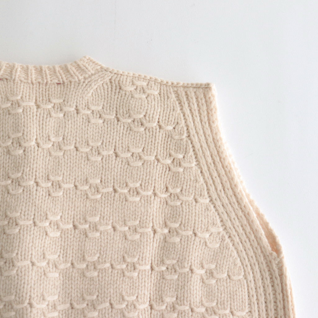 PANIER NO SLEEVE CARDIGAN #IVORY [26-0051A]