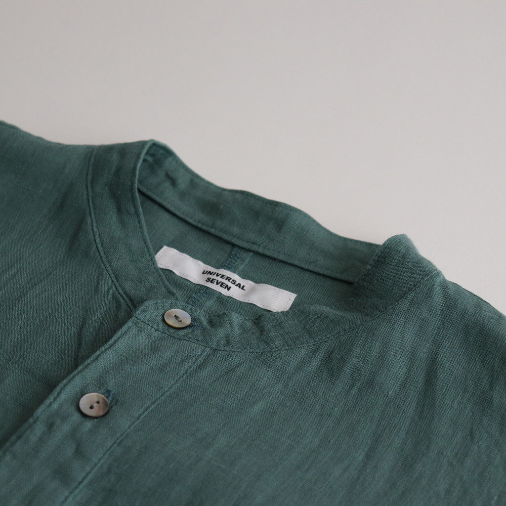 French linen shirt #green [US242SH024]