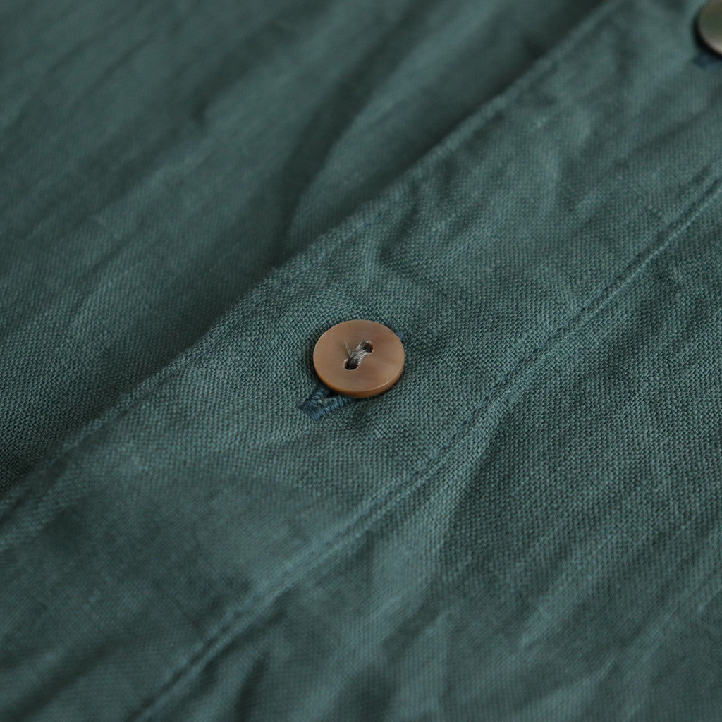 French linen shirt #green [US242SH024]