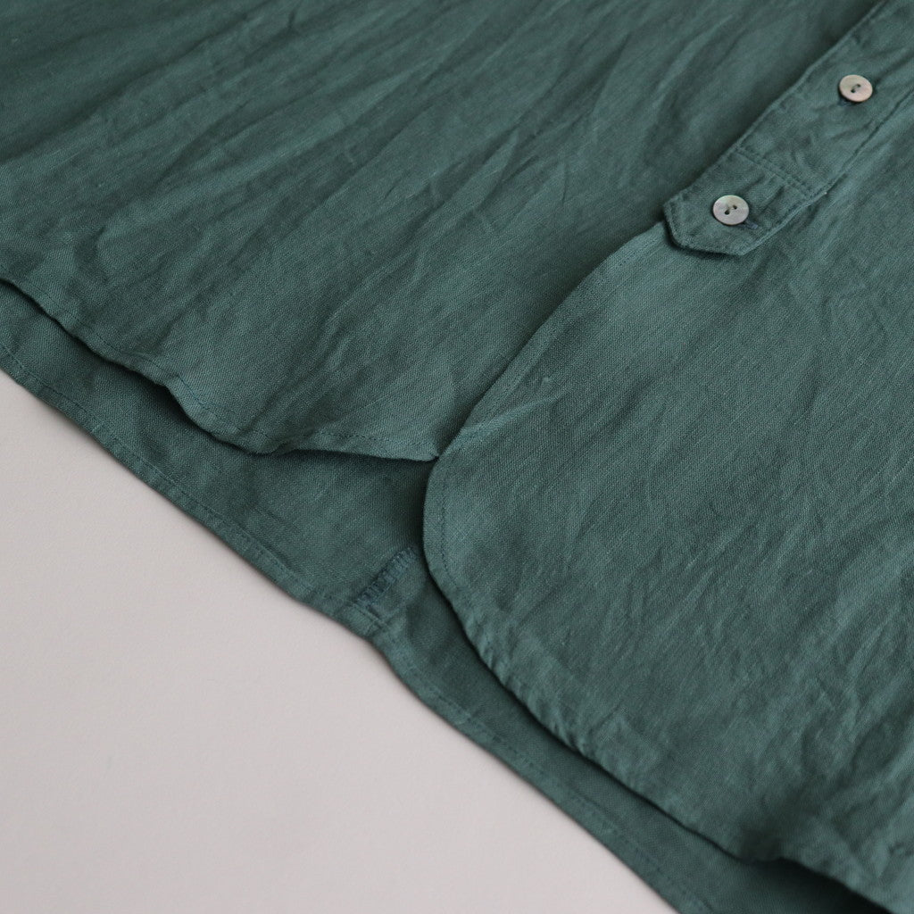 French linen shirt #green [US242SH024]