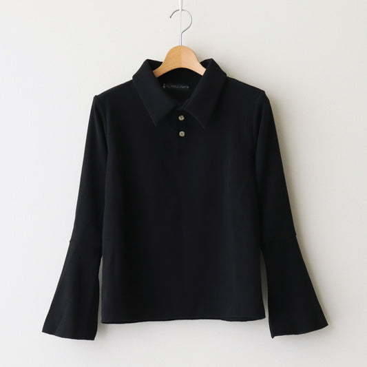 Corduroy like pullover polo #Black [1477-001]