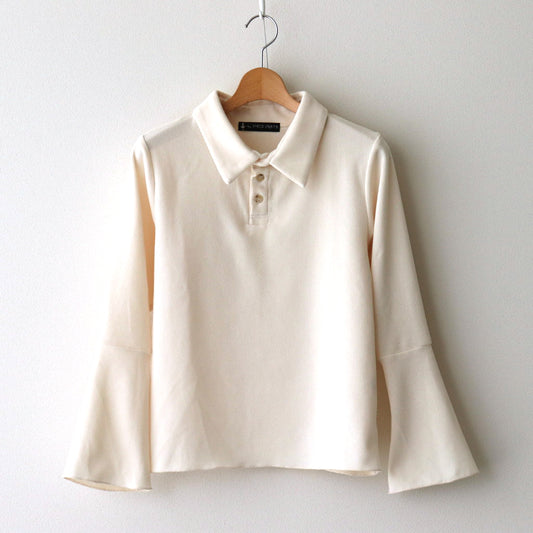 Corduroy like pullover polo #Ivory [1477-001]