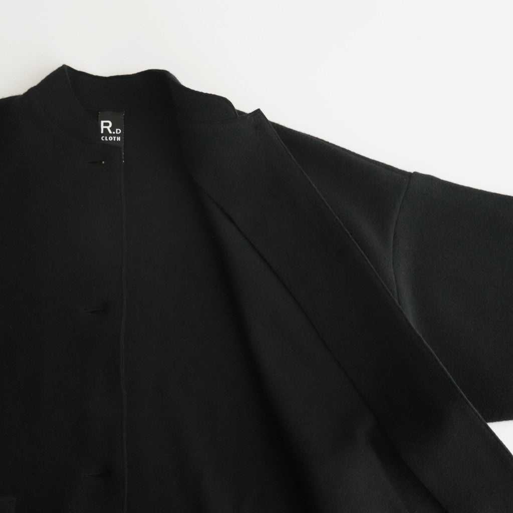 WOOL FELT KNIT OVERSIZE COAT #BLACK [no.6455]