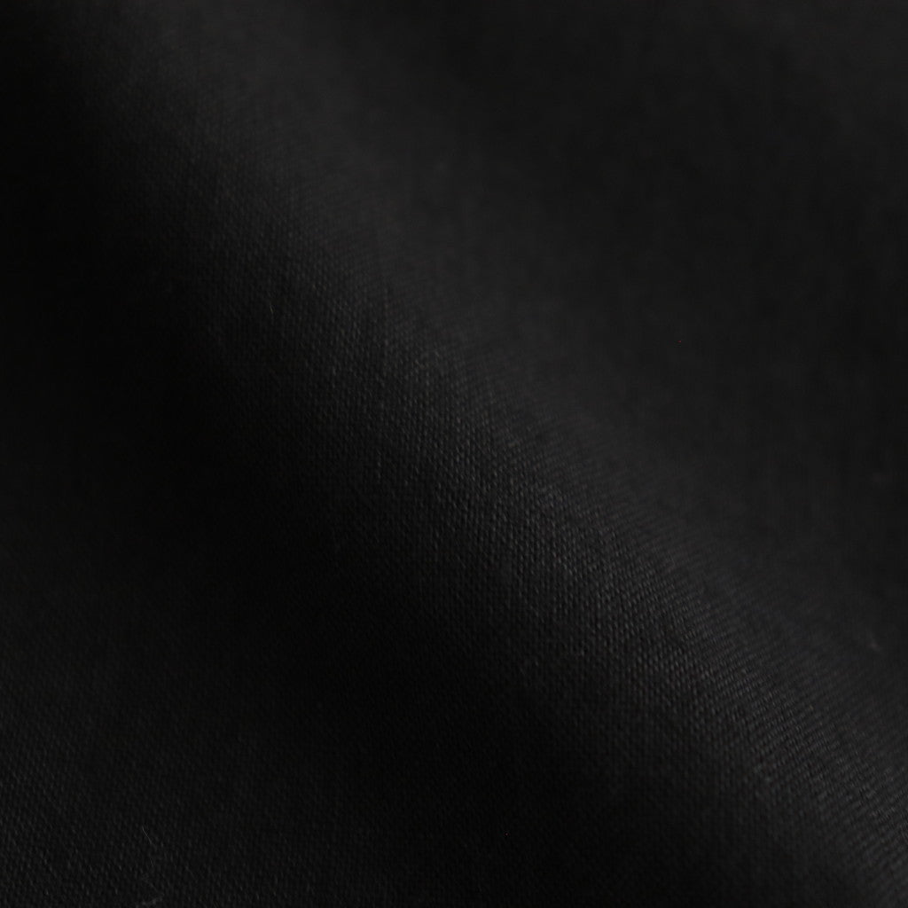 Wool linen like long shirt #Black [1479-007]