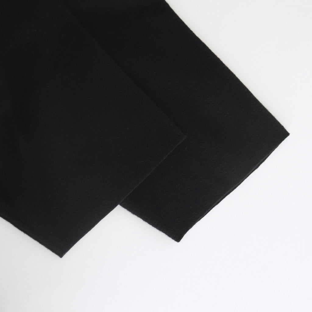 WOOL FELT KNIT OVERSIZE COAT #BLACK [no.6455]