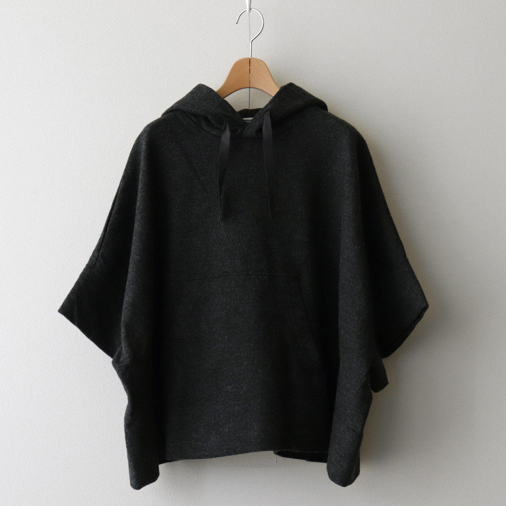 ウールミルド天竺ドルマンフーディーPO #009 TOPチャコール [US234CT024]