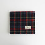 WOOL TARTAN CHECK BLANKET #BLACK STEWART [no.6540]