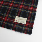 WOOL TARTAN CHECK BLANKET #BLACK STEWART [no.6540]