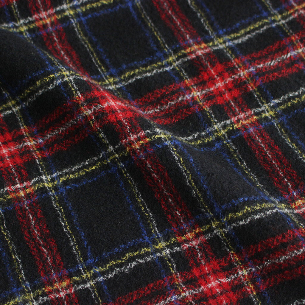 WOOL TARTAN CHECK BLANKET #BLACK STEWART [no.6540]