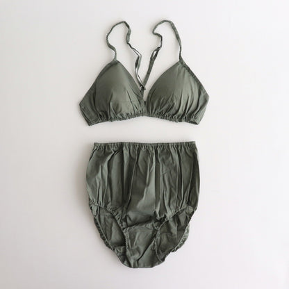 BRA &amp; HIGH WAIST PANTS #NO.24 GRAY GREEN