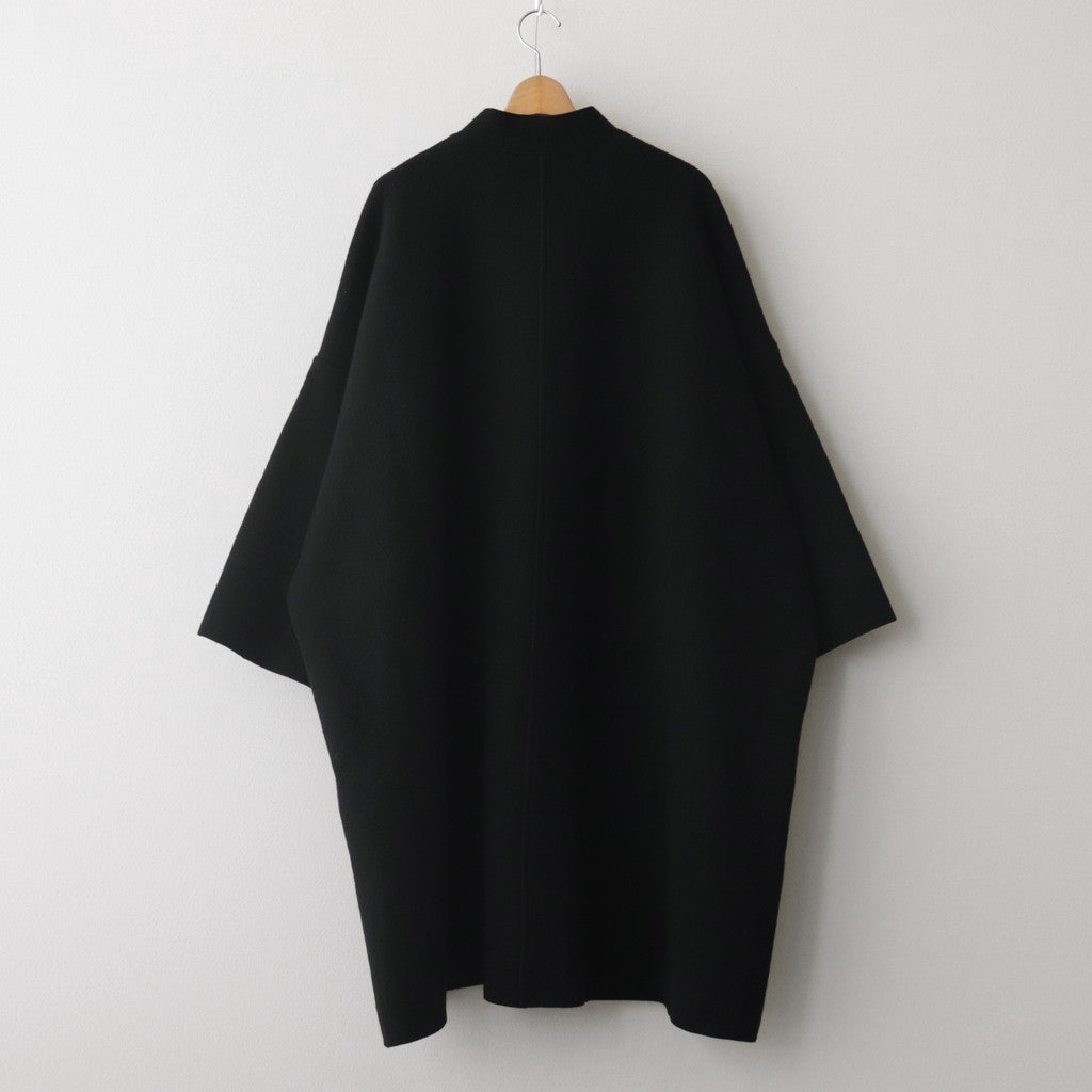 WOOL FELT KNIT OVERSIZE COAT #BLACK [no.6455]