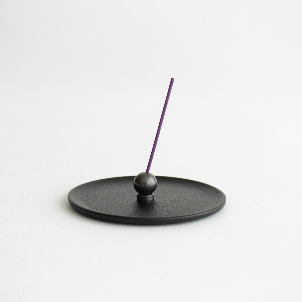 Incense holder ball black #brass [30012]