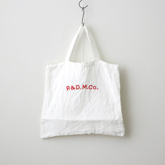 R&D.M.Co- EMBROIDERY TOTE BAG #WHITE × RED [no.6558]