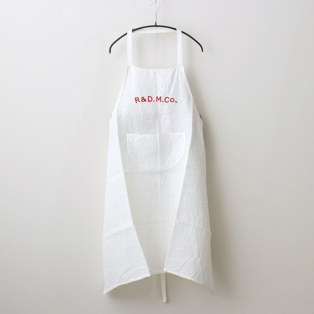R&D.M.Co- EMBROIDERY APRON #WHITE × RED [no.6559]
