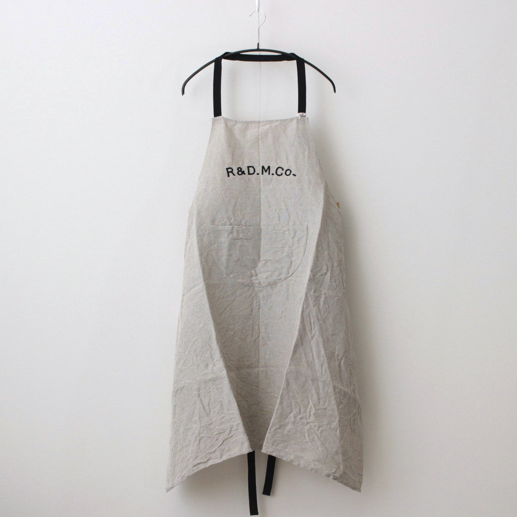 R&D.M.Co- EMBROIDERY APRON #BEIGE × BLACK [no.6559]